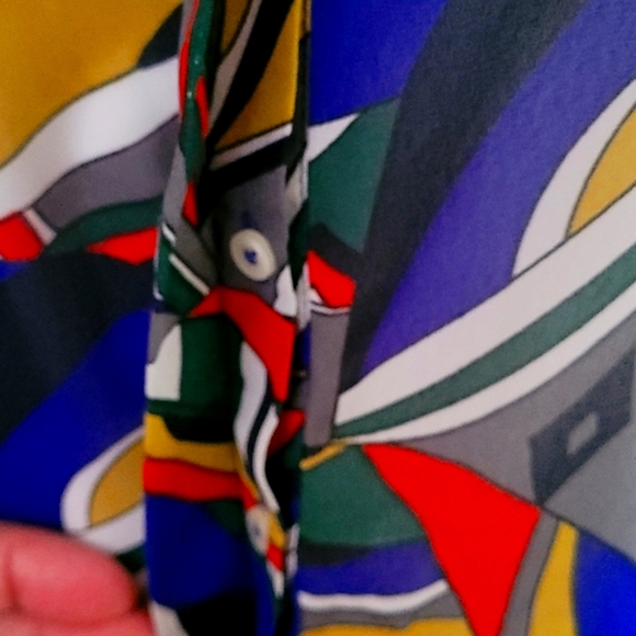 Banana Republic Sheer Colorful Print Blouse S - Picture 3 of 6